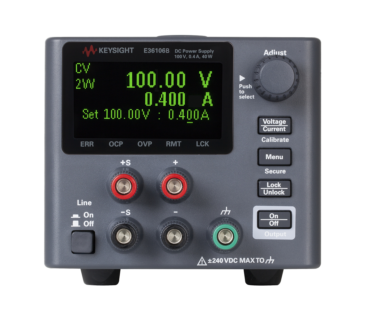 Keysight Technologies E36100B Series Digital Bench Power Supply, 100V dc, 400mA, 1-Output, 40W - UKAS Calibrated