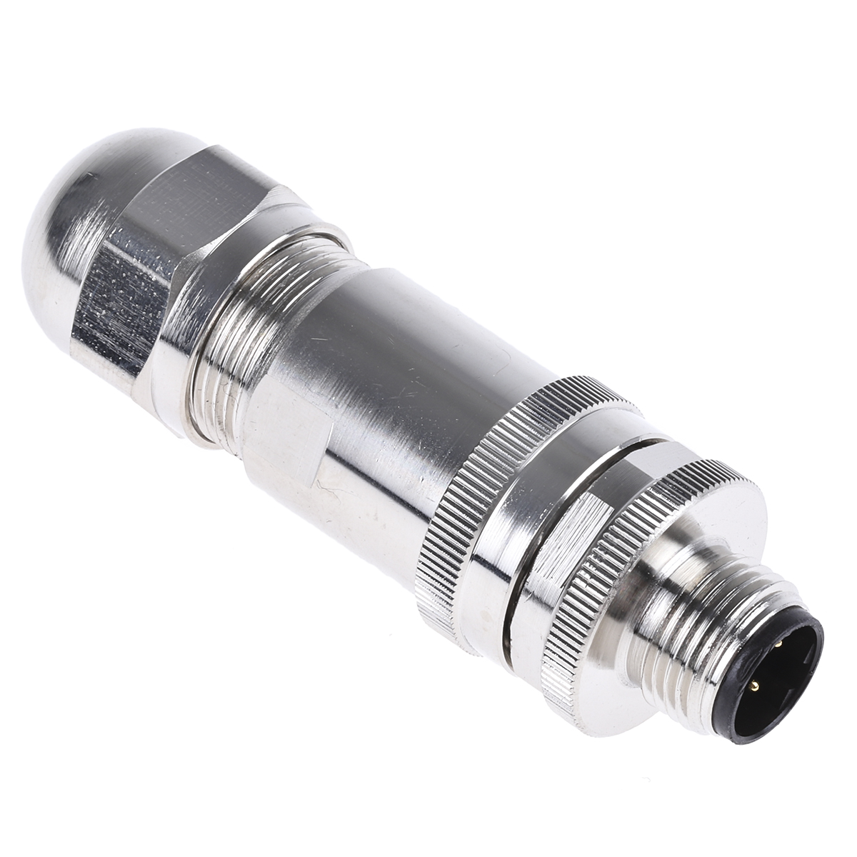 TE Connectivity Circular Connector, 4 Contacts, Cable, M12 Connector, Plug, Male, IP67, T411 Series