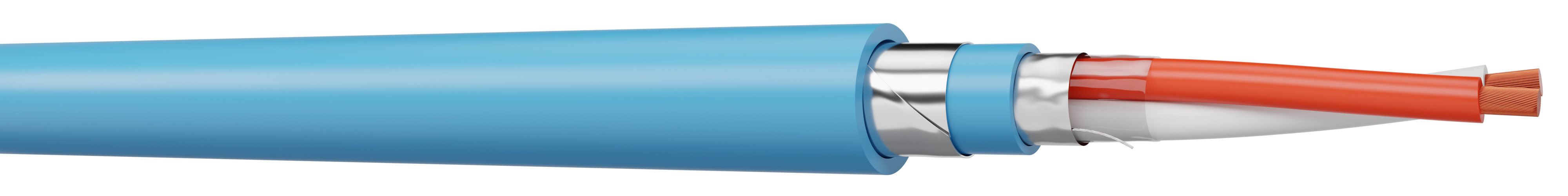 AXINDUS CAEINSTRUM Instrument Cable, 12 Cores, 0.9 mm, Screened, 100m, Blue PVC Sheath