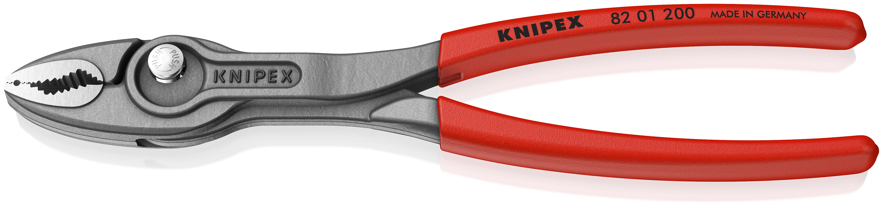 Knipex 82 01 200 SB Gripping Pliers, 200 mm Overall, Pointed, Straight Tip