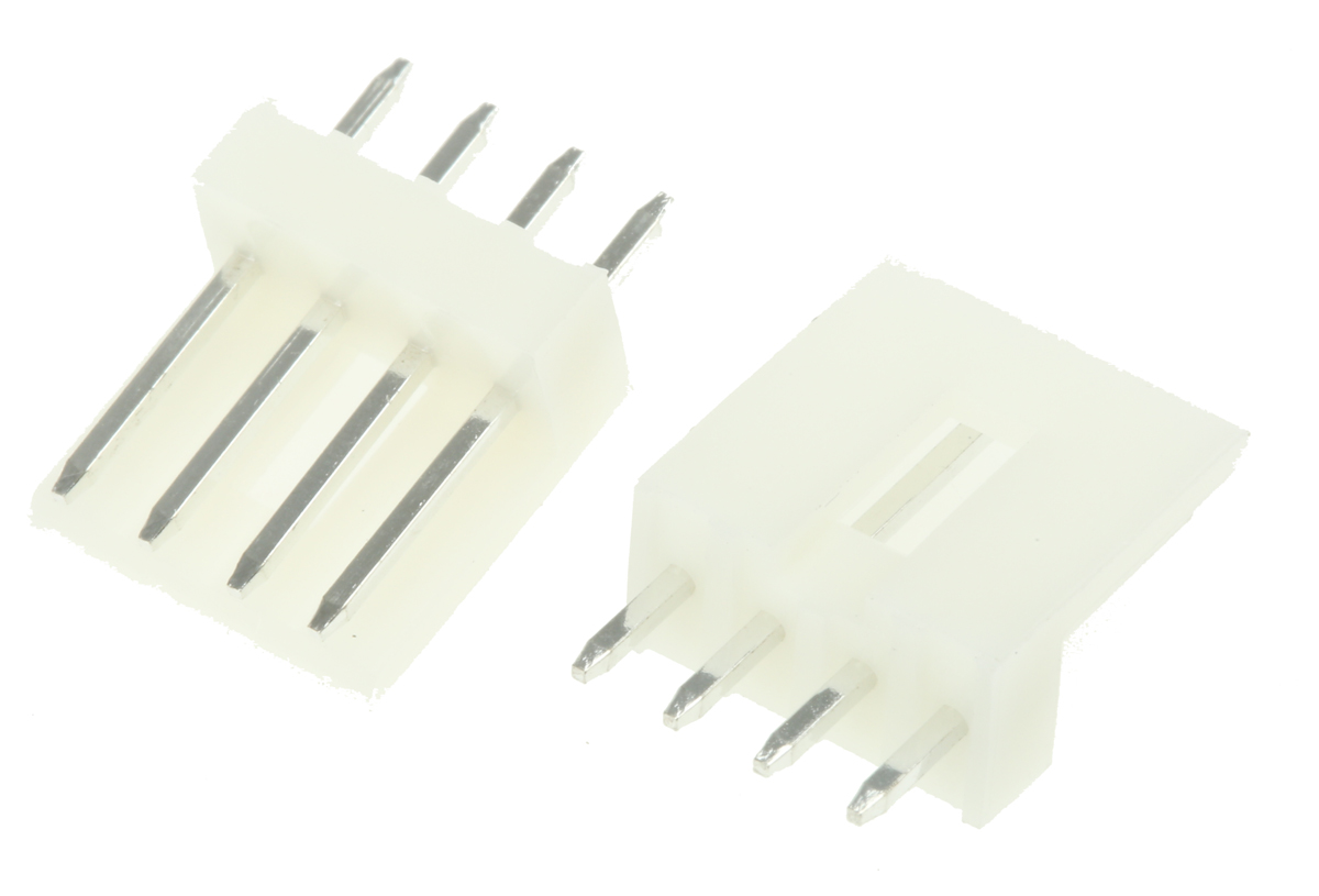 TE Connectivity EI Series Straight Through Hole PCB Header, 4 Contact(s), 2.5 mm Pitch, 1 Row, Shrouded