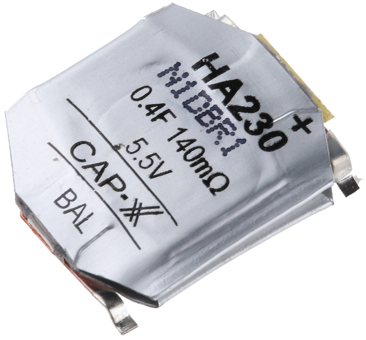 CAP-XX 0.4F Supercapacitor ±20% Tolerance, Supercap H 5.5V dc