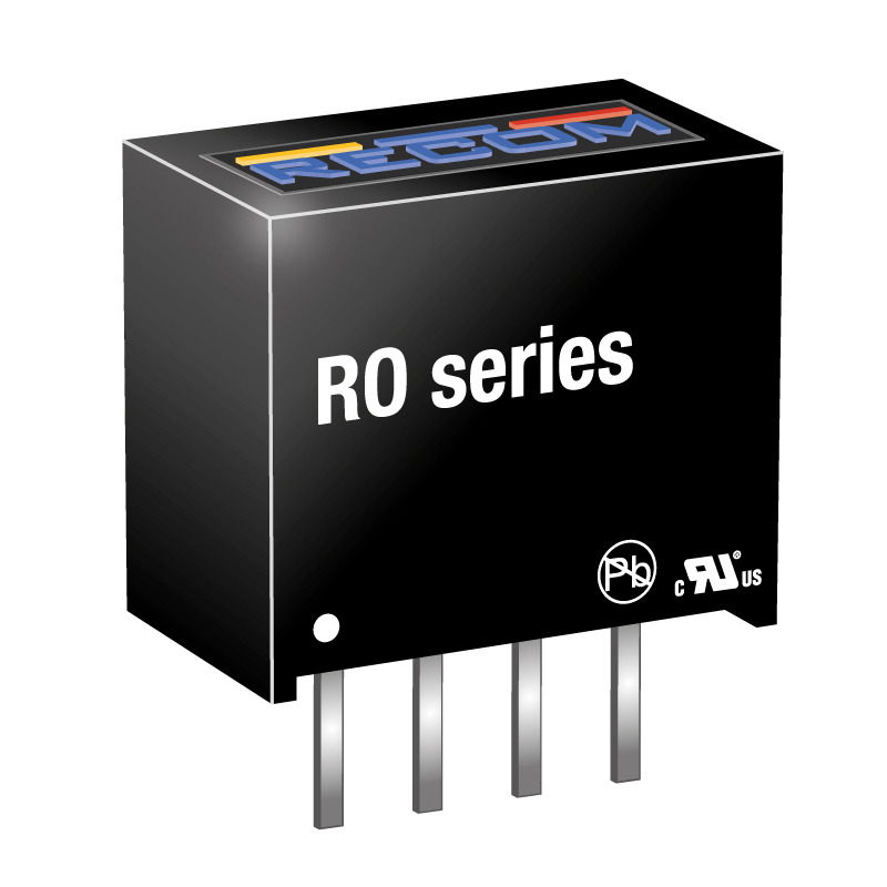 Recom RO DC-DC Converter, 12V dc/ 83mA Output, 4.5 → 5.5 V dc Input, 1W, Through Hole, +85°C Max Temp -40°C Min