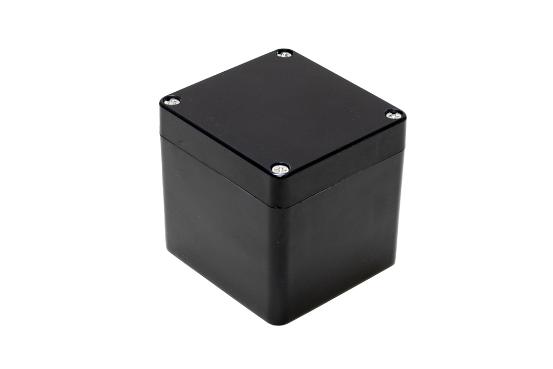 Hammond 1590ZGRPBK Series Fibreglass Reinforced Polyester Enclosure, IP66, 81 x 75 x 75mm
