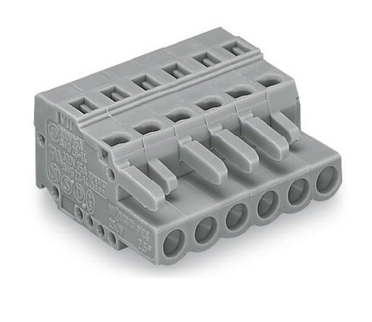 WAGO 231 Series PCB Terminal, 3-Contact, 5mm Pitch, Cable Mount, 1-Row, Cage Clamp Termination