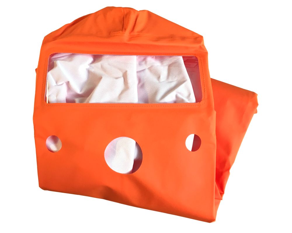 Sundstrom H09-1112 Orange CA, Polyester, PVC Protective Hood, Resistant to Chemical