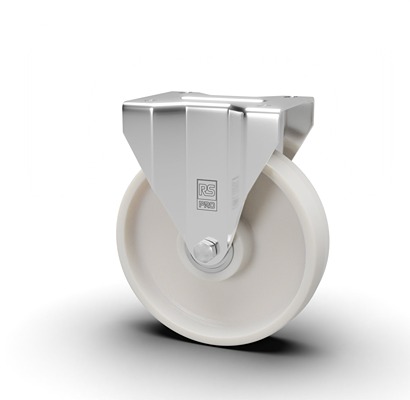 RS PRO Fixed Castor Wheel, 120kg Capacity, 80mm Wheel