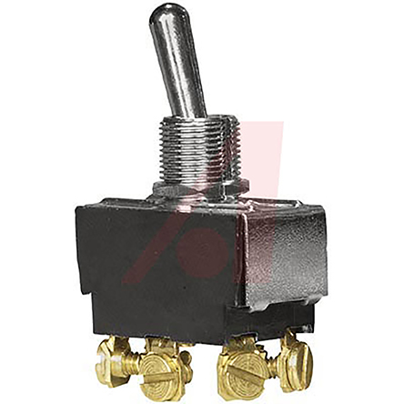 Carling Technologies Toggle Switch, Panel Mount, On-Off-On, DPDT, Screw Terminal, 250V ac