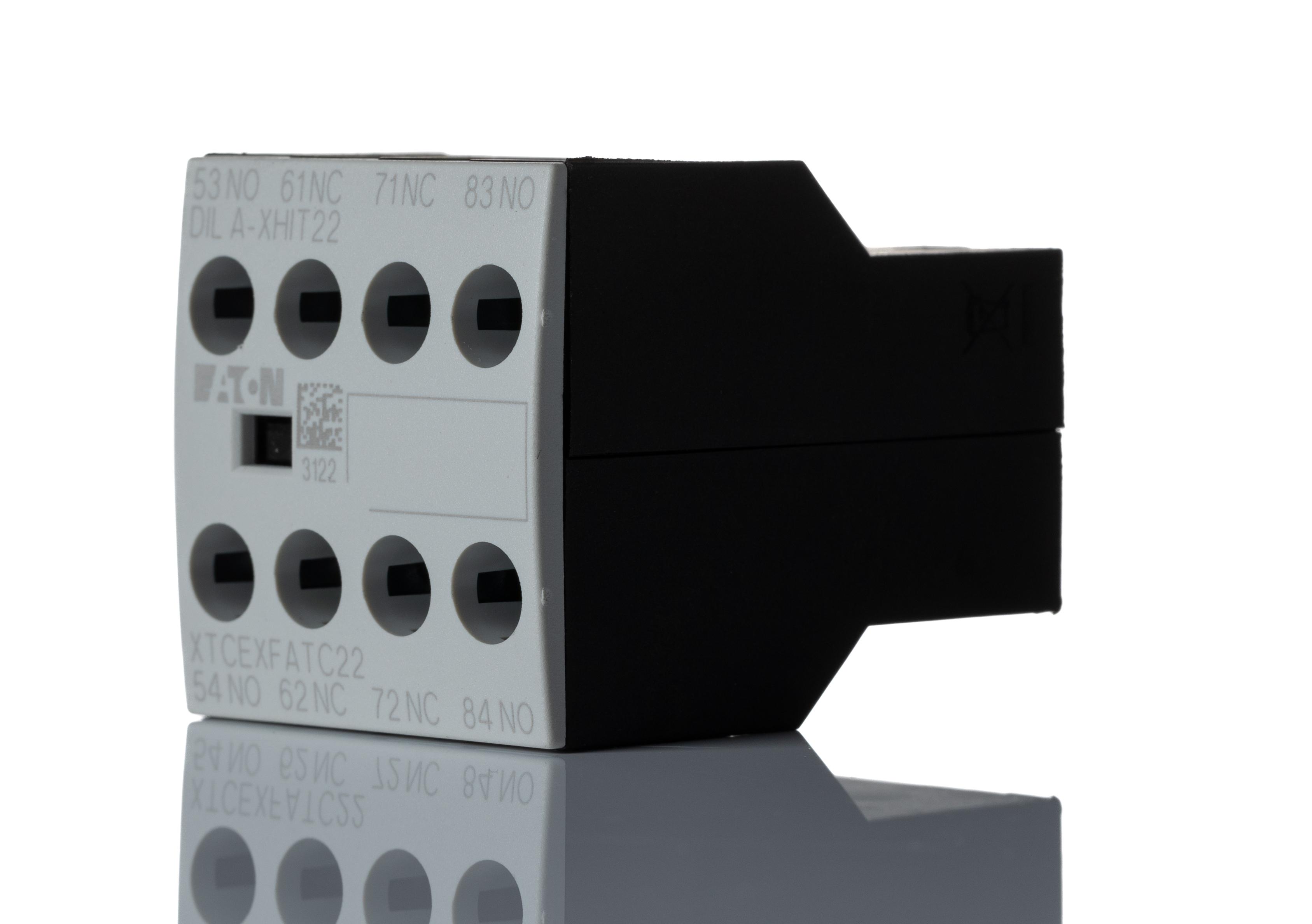 Eaton Auxiliary Contact, 4 Contact, 2 N/O, 2 NC, Front Fixing, 9, 12, 15, DILL, DILM7, MSC-D, MSC-R