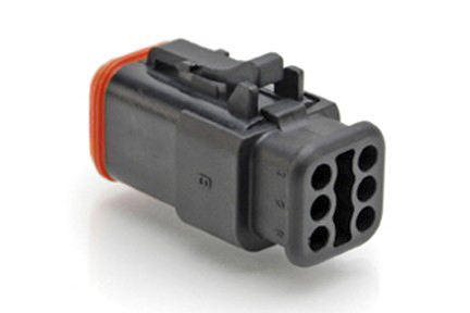 Amphenol Industrial, AT Automotive Connector Plug Black Cable Mount 6 Way, Crimp Termination AT06-6S-SR01BLK