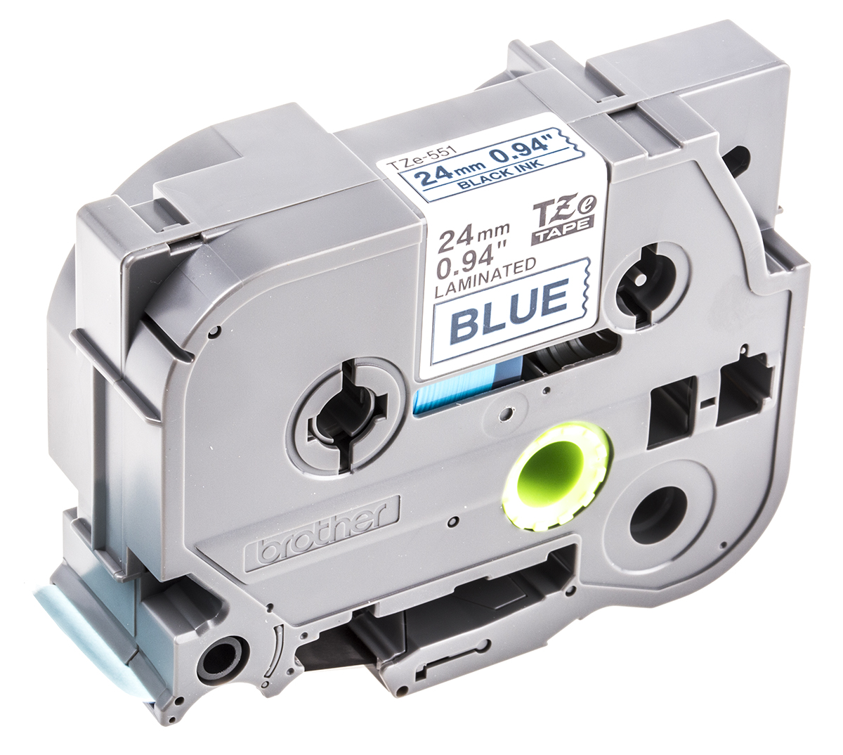 Brother Black on Blue Label Printer Tape, 8 m Length, 24 mm Width