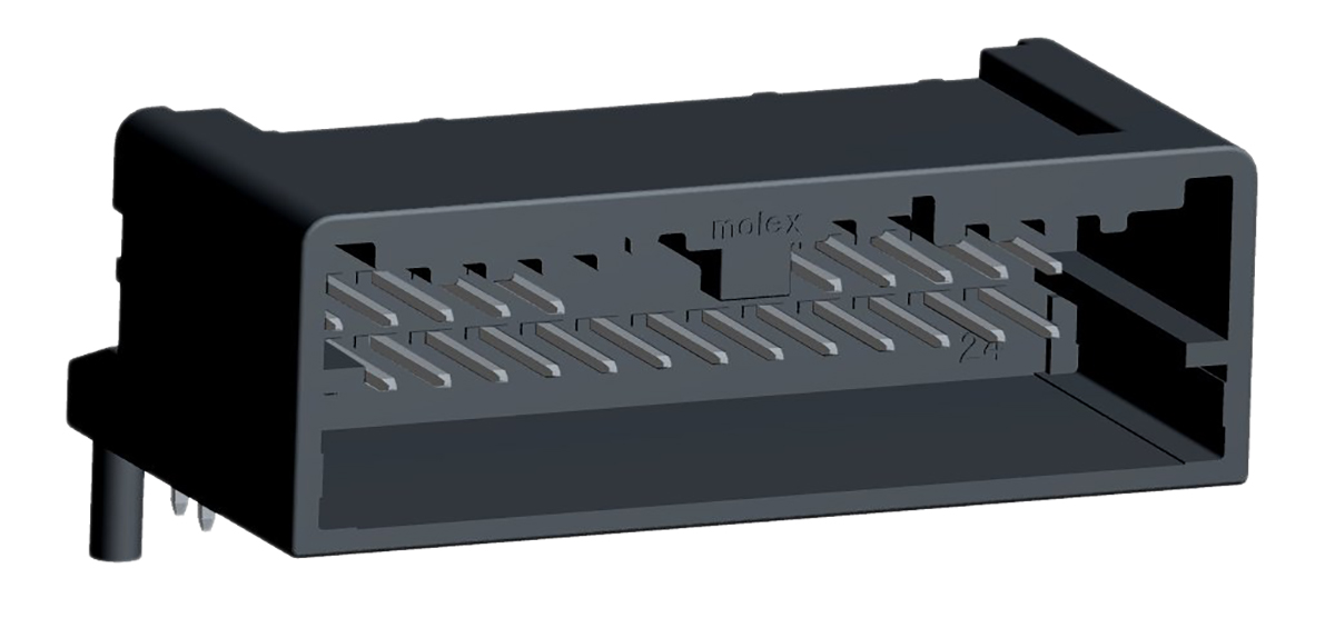 Molex, Mini50 Automotive Connector Plug Black Through Hole 24 Way, Solder Termination 34826-0240