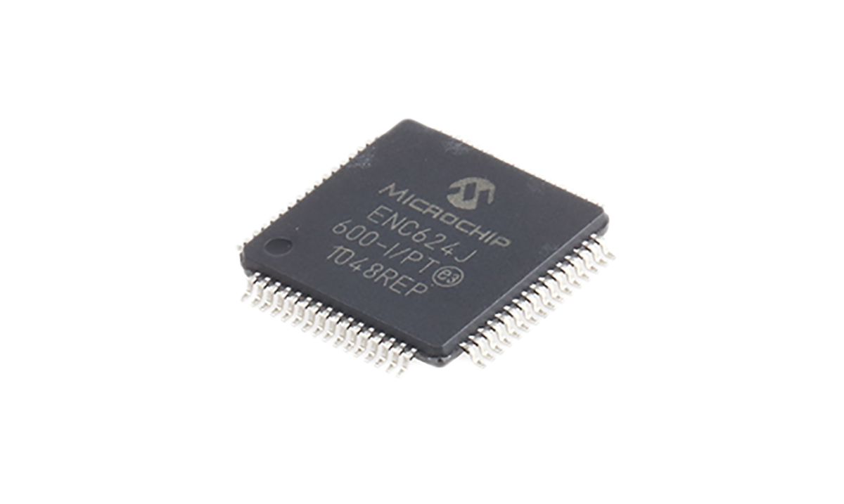 Microchip ENC624J600-I/PT, Ethernet Controller, 10Mbps MII, MIIM, Serial-SPI, 3.3 V, 64-Pin TQFP