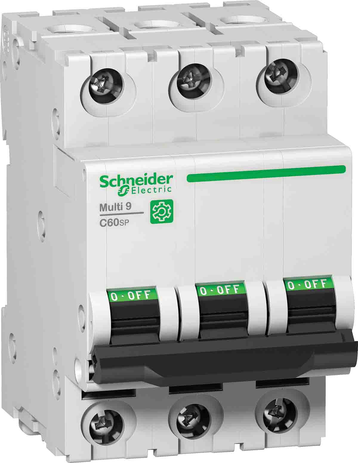 Schneider Electric Multi 9 C60SP MCB, 3P, 8A Curve D, 10 kA Breaking Capacity