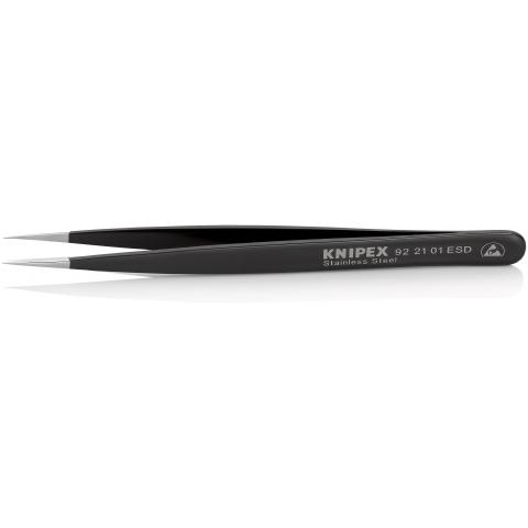 Knipex 110 mm, Stainless Steel, Smooth, ESD Tweezer