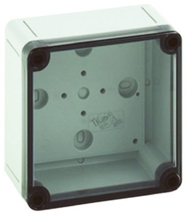 Spelsberg TK PS Series Grey Polystyrene Enclosure, IP66, Transparent Lid, 110 x 110 x 66mm