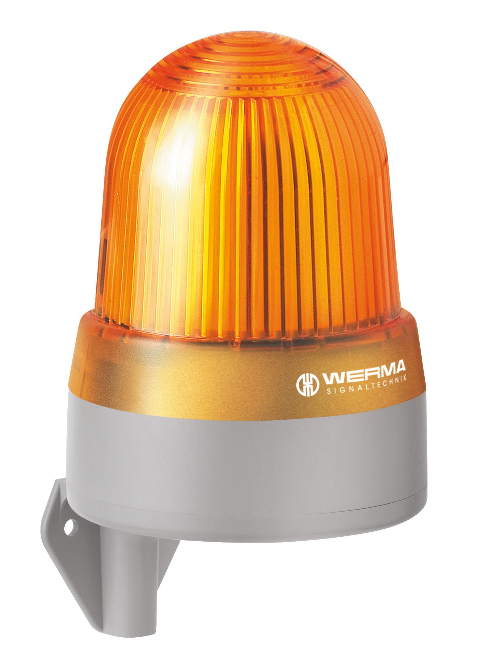 Werma 433 Series Yellow Sounder Beacon, 24 V, IP65, Wall Mount, 114dB at 1 Metre