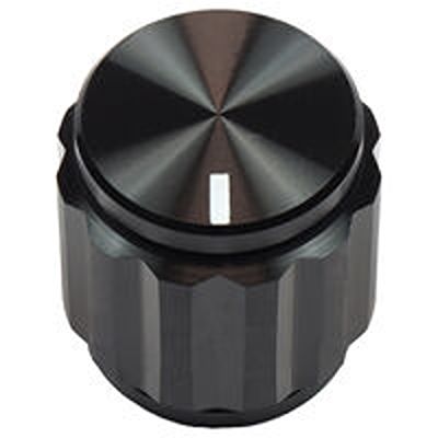 Vishay 15.5mm Black Potentiometer Knob for 1/4in Shaft Screw Fix, ACCKMR1617NLT14