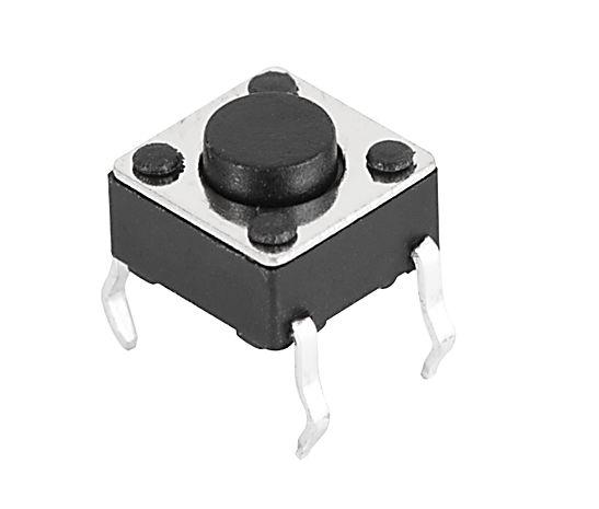 Schurter IP40 Black Button Tact Switch, SPST 0.05VA 7mm Through Hole
