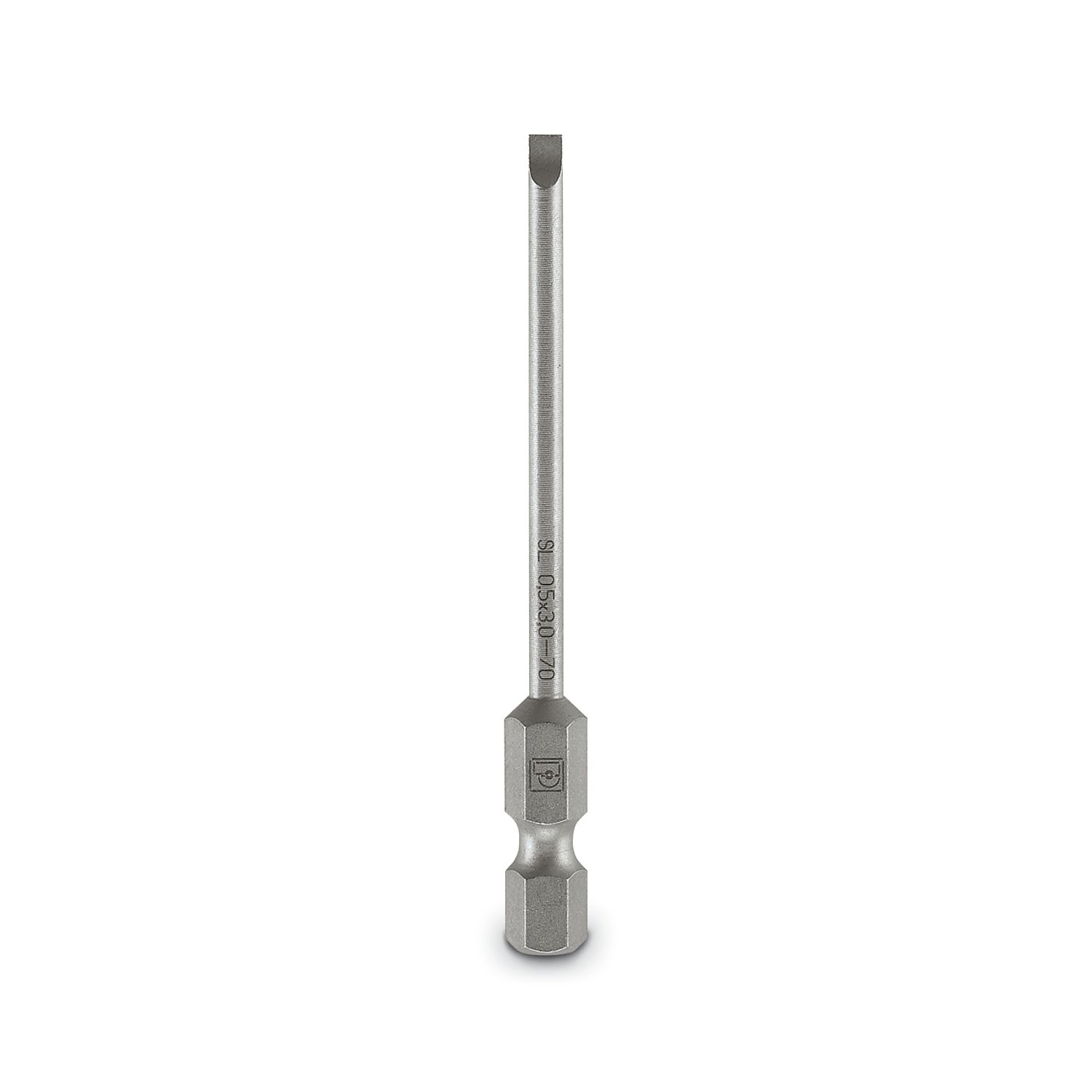Phoenix Contact Slotted Screwdriver Bit, SL3 Tip, 0.5 x 3.0 x 70 mm Drive, 70 mm Overall
