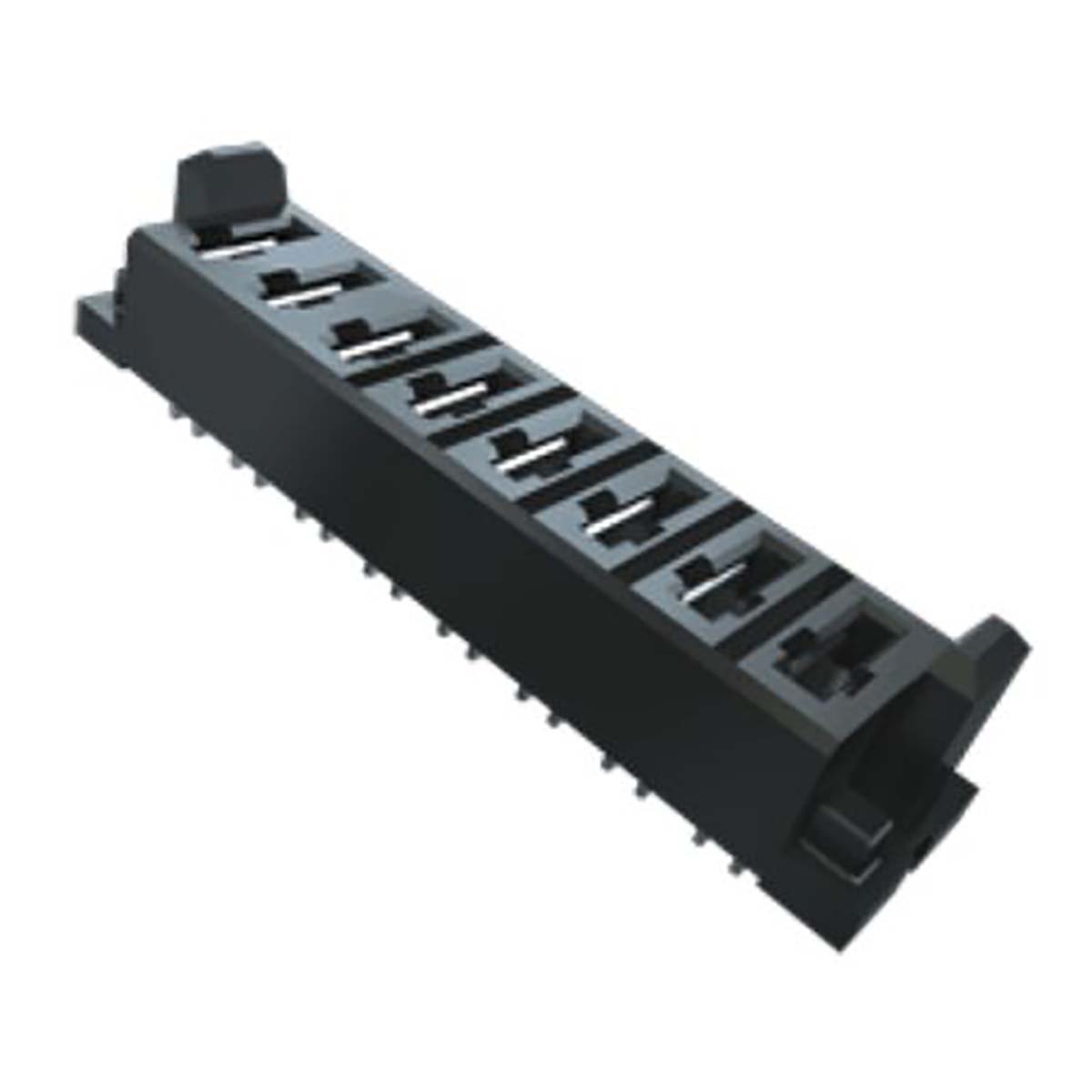 Samtec MPS Series Straight Through Hole Mount PCB Socket, 8-Contact, 1-Row, 5mm Pitch, Solder Termination