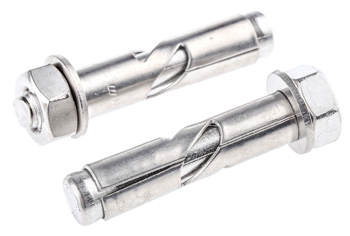 RS PRO Stainless Steel Masonry Fixing 60mm, 12mm Fixing Hole