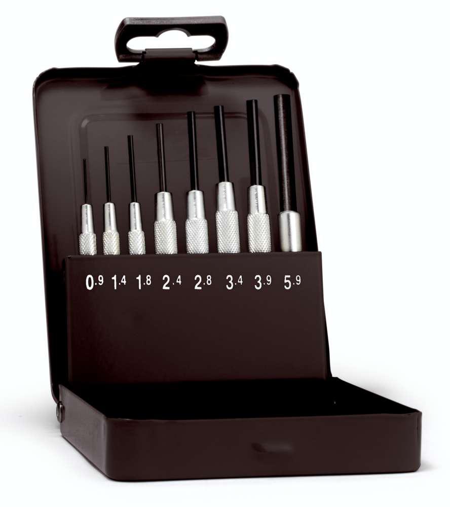 Knipex 8-Piece Punch Set, Parallel Pin Punch, 132 mm Overall