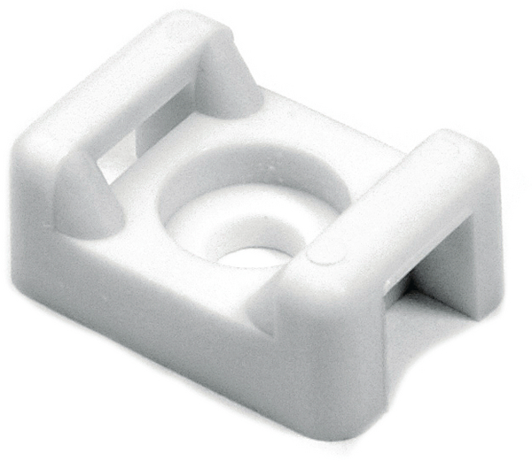 HellermannTyton White Cable Tie Mount 15.5 mm x 21.8mm, 7.9mm Max. Cable Tie Width