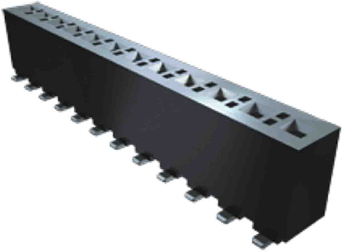 Samtec FHP Series Vertical Through Hole Mount PCB Socket, 4-Contact, 1-Row, 3.96mm Pitch, Solder Termination