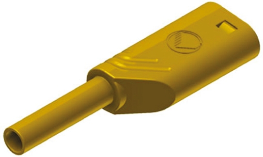 Hirschmann Test & Measurement Yellow Male Banana Plug, 2mm Connector, Solder Termination, 10A, Gold Plating