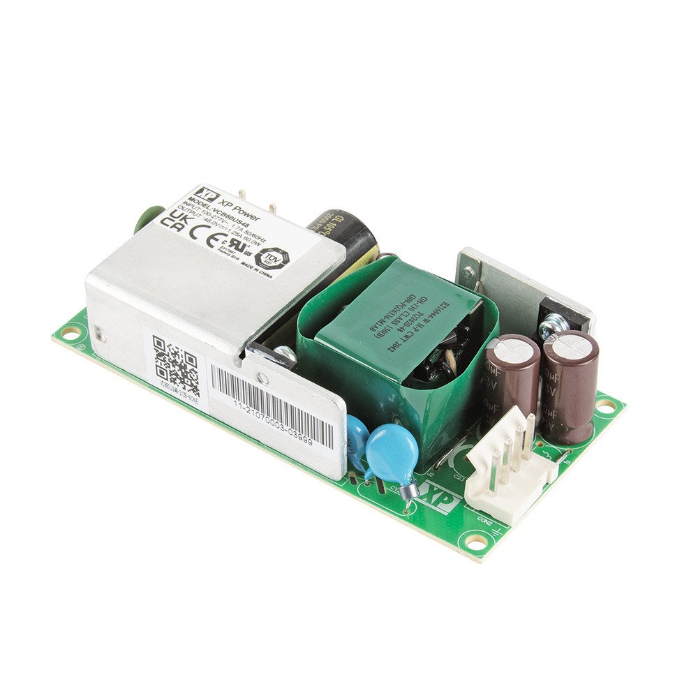 XP Power AC-DC Power Supply, VCB60US12, 12V dc, 5A, 60W, 1 Output, 90 → 305V ac Input Voltage
