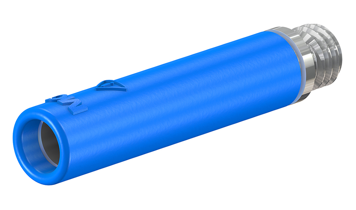 Staubli Blue Female Banana Socket, 4 mm Connector, Screw Termination, 32A, 30 V, 60V dc, Nickel Plating