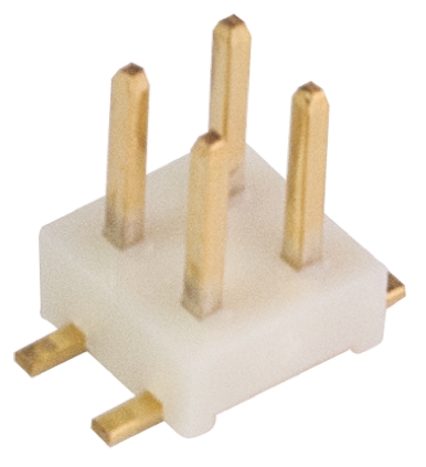 Hirose A3 Series Straight Surface Pin Header, 4 Contact(s), 2 mm Pitch, 2 Row, Unshrouded