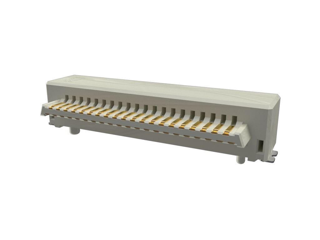 Amphenol Communications Solutions Conan Lite Series Right Angle Surface PCB Header, 41 Contact(s), 1 mm Pitch, Shrouded