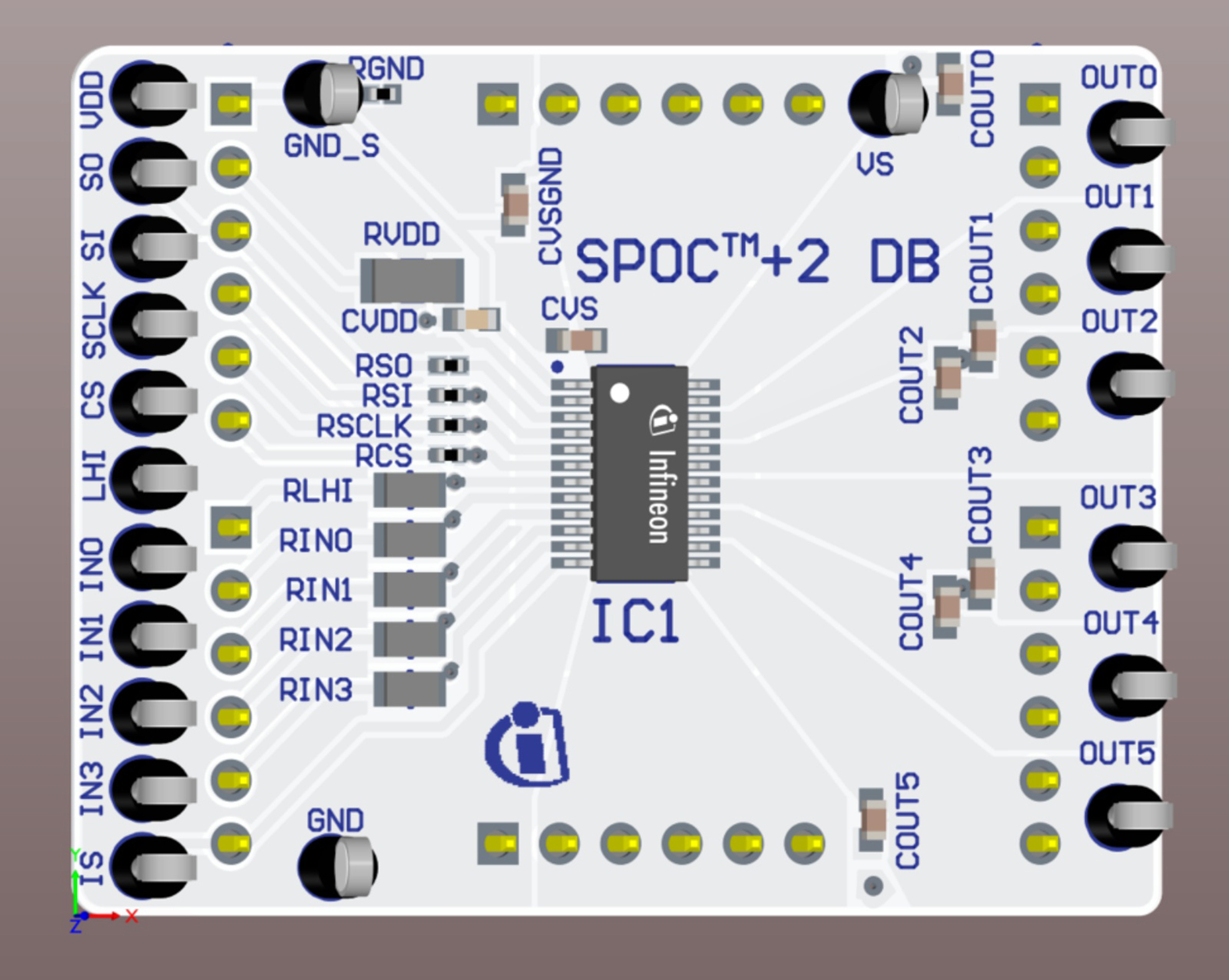 Infineon SPOC-2 DB BTS71033-6ESP Evaluation Board for BTS71033-6ESP