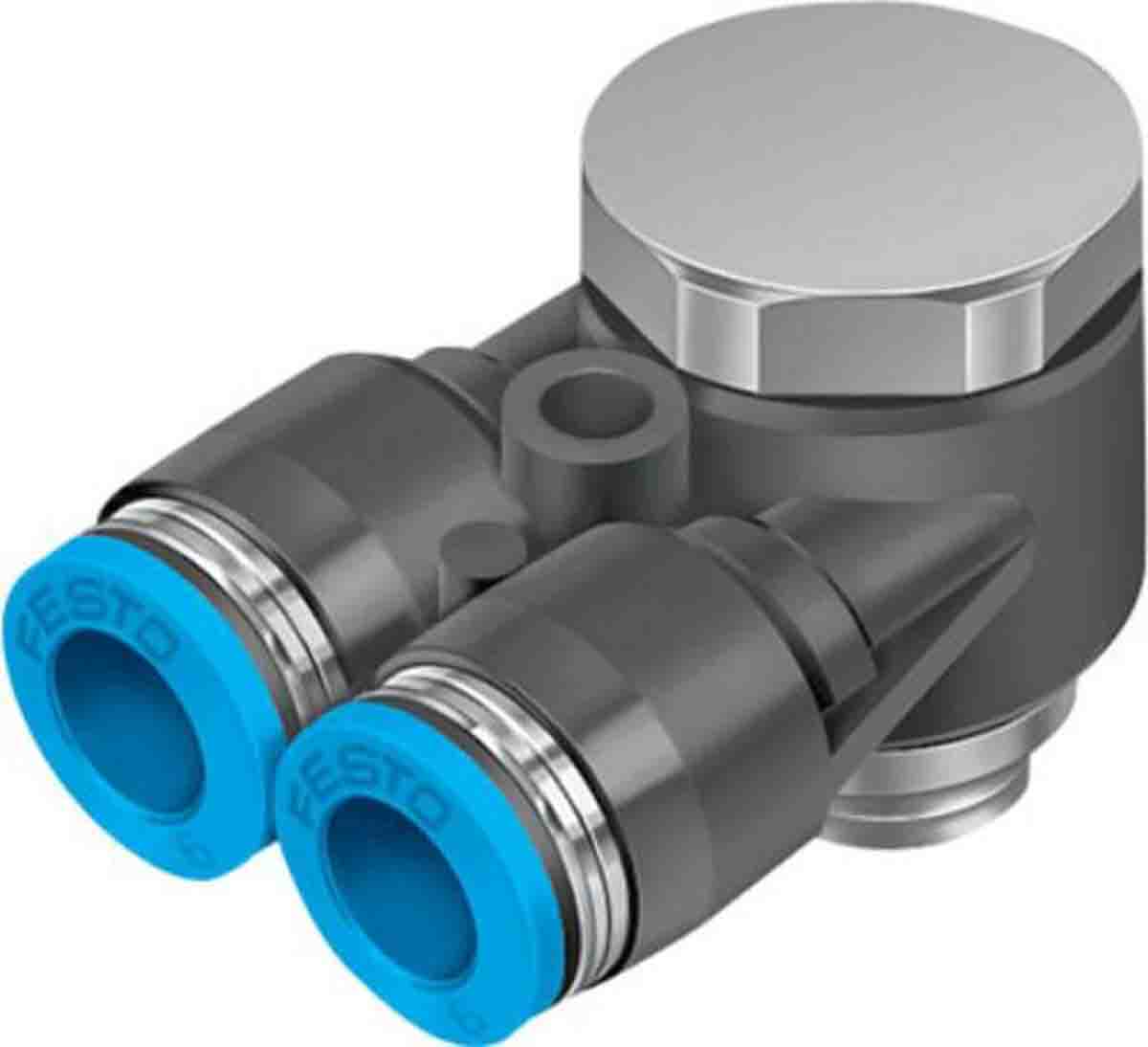 Festo Y Threaded Adaptor, G 1/4 Male to G 1/4 Male, Threaded-to-Tube Connection Style, 186210