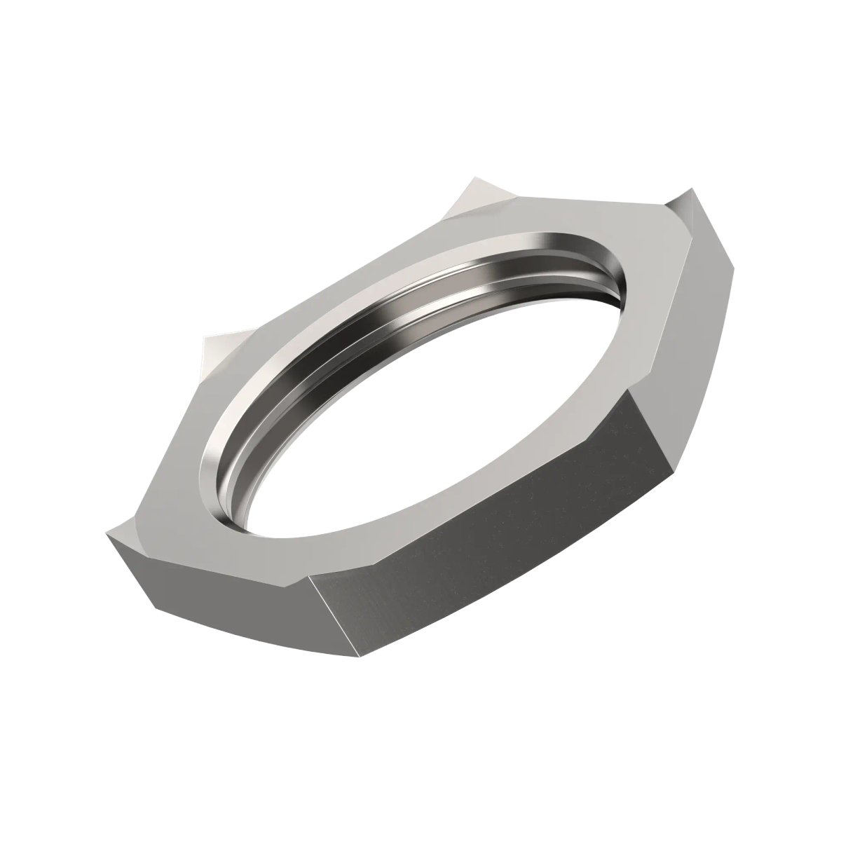 Lapp Nickel Nickel Plated Brass Cable Gland Locknut, M12 x 1.5mm Thread