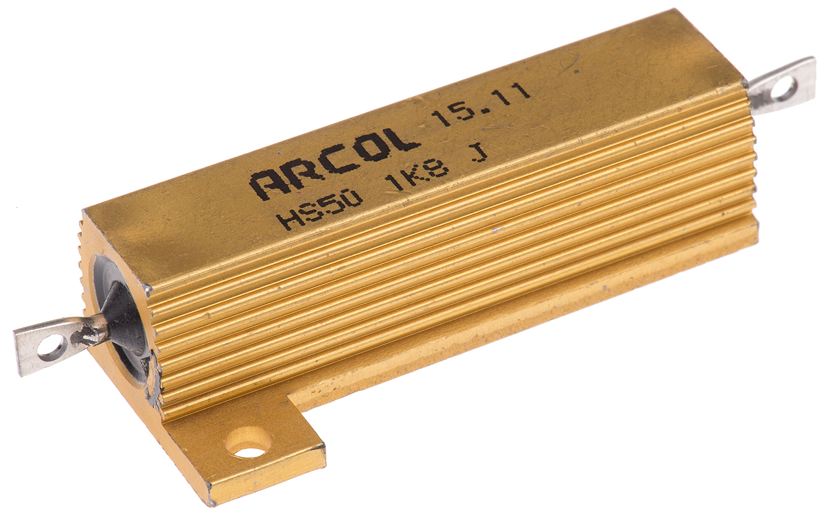 Arcol, 1.8kΩ 50W Wire Wound Chassis Mount Resistor HS50 1K8J ±5%