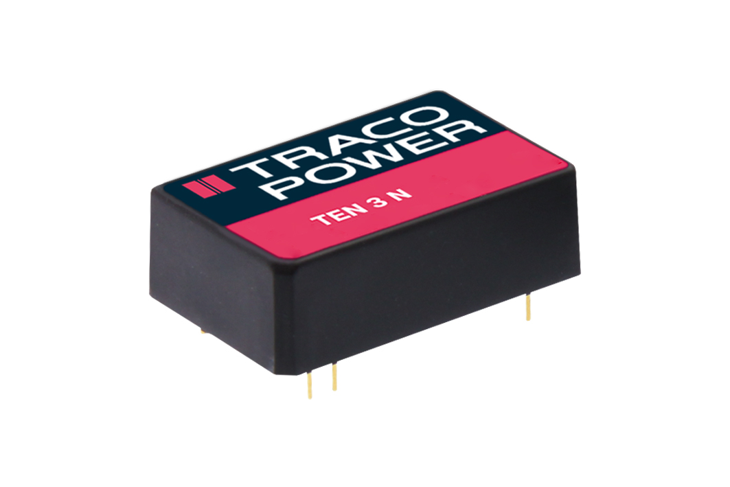 TRACOPOWER TEN 3N DC-DC Converter, 24V dc/ 125mA Output, 9 → 18 V dc Input, 3W, Through Hole, +85°C Max Temp