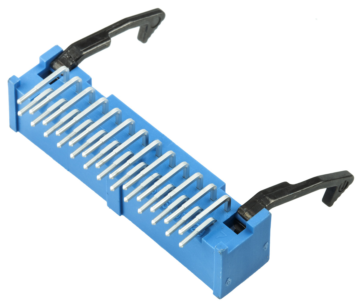 TE Connectivity AMP-LATCH Series Right Angle Through Hole PCB Header, 26 Contact(s), 2.54 mm Pitch, 2 Row, Shrouded