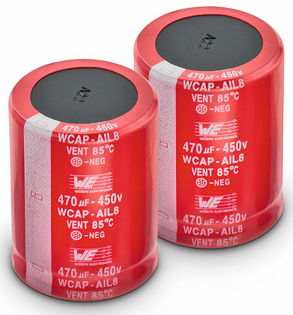 Wurth Elektronik 47μF Aluminium Electrolytic Capacitor 450V dc, Snap-In - 861101483001