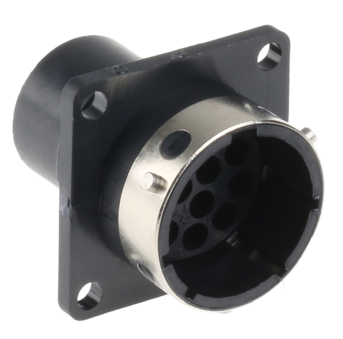 ITT Cannon Circular Connector, 12 Contacts, Panel, Standard Connector, Socket, Male, IP65, Trident Ringlock Series