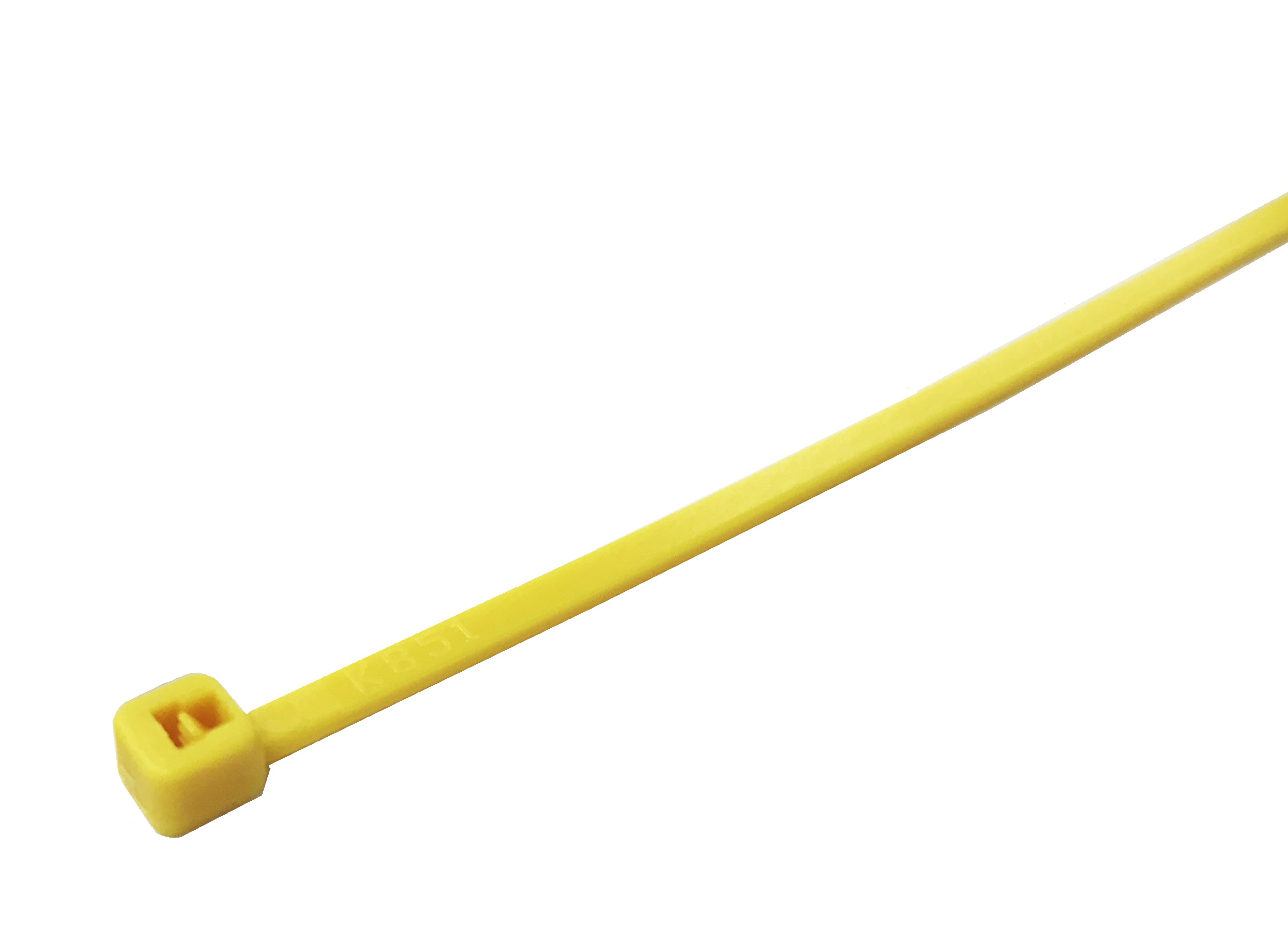 RS PRO Cable Tie, 380mm x 7.6 mm, Yellow Nylon, Pk-100