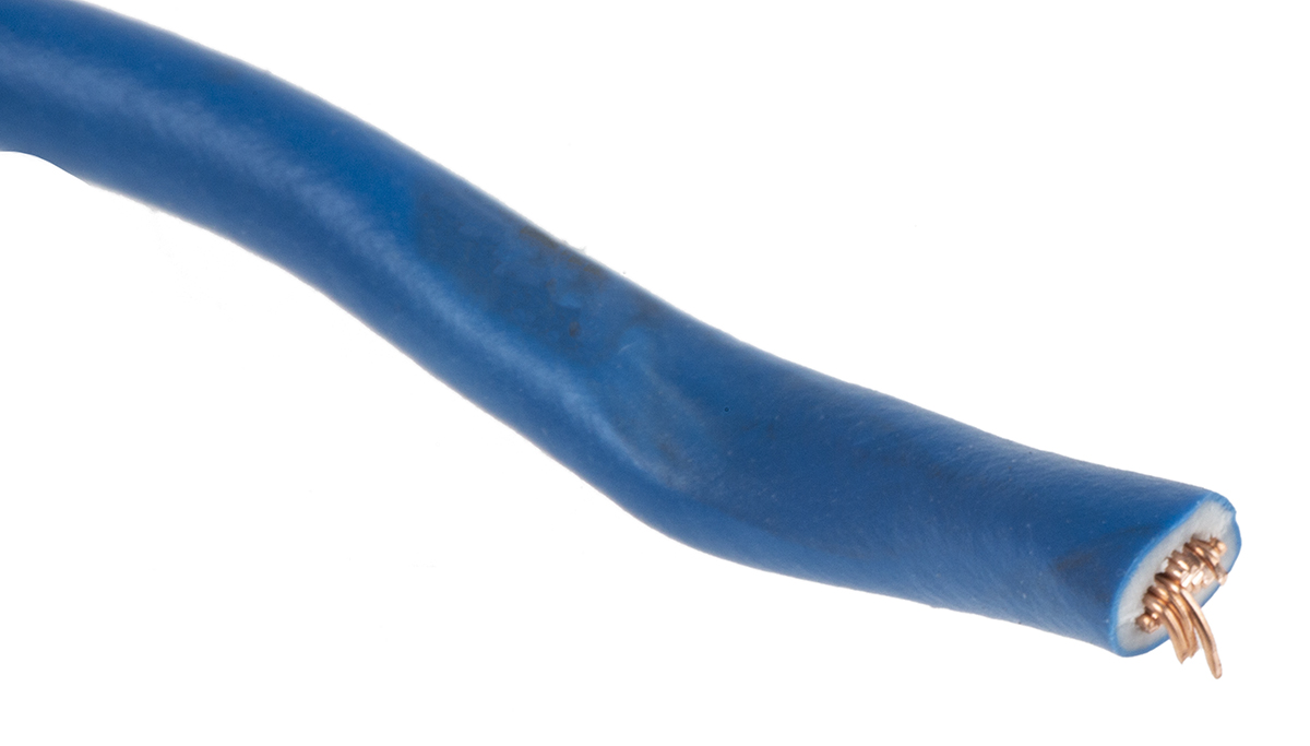 RS PRO Blue 1.5mm² Hook Up Wire, 16 AWG, 27/0.25 mm, 100m, PVC Insulation