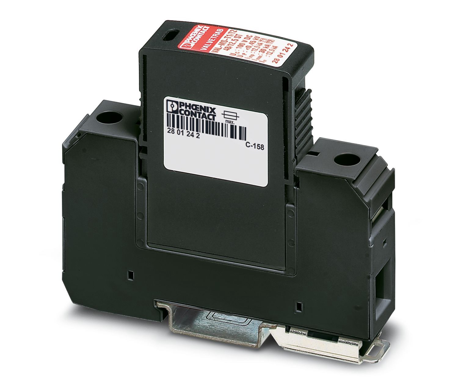 Phoenix Contact, VAL-MS-T1/T2 48/12.5/1+0 Surge Protection Device 75 V ac, 100 V dc Maximum Voltage Rating 30kA Maximum