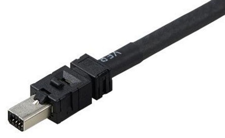 TE Connectivity, 2m Cat5e, Black RJ45 to Male, Terminated PUR Sheath