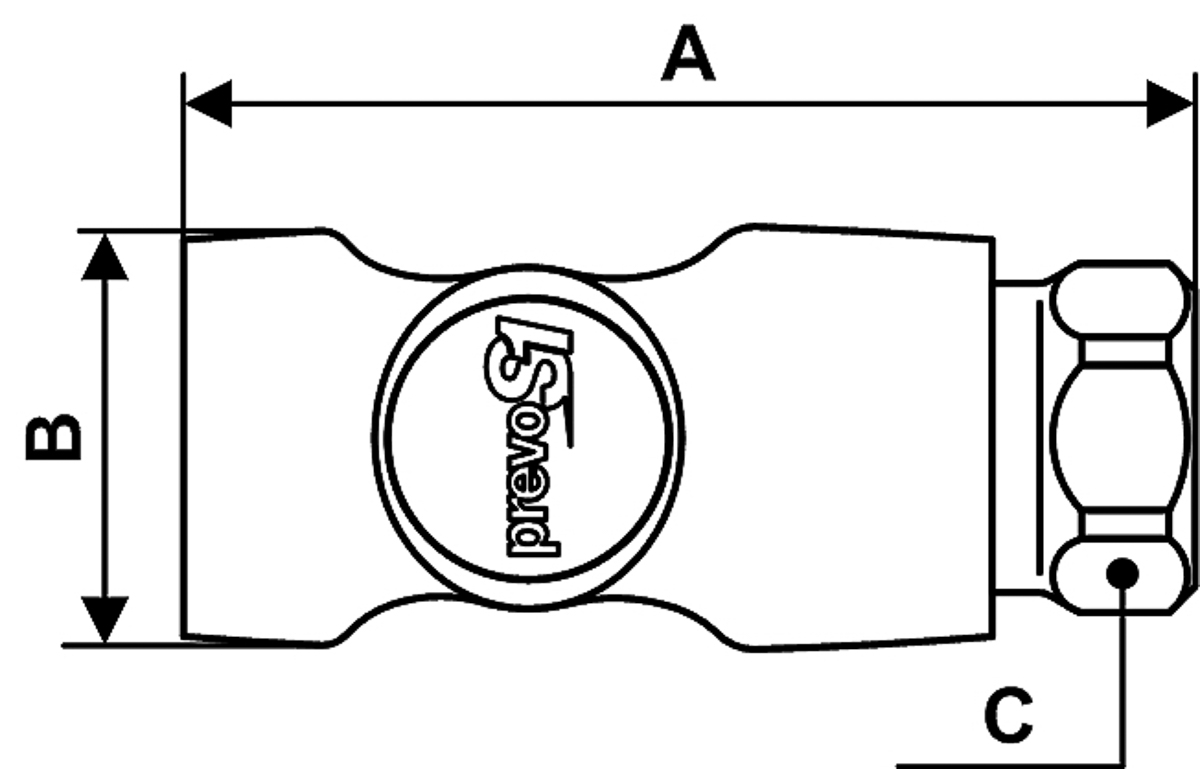 PREVOST Composite Body Female Safety Quick Connect Coupling, G 3/8 Female Threaded
