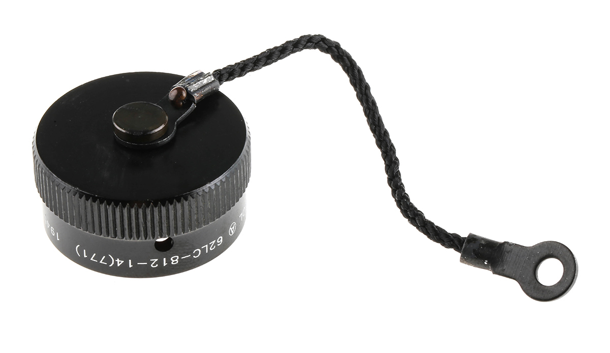 Amphenol Limited 62GB MIL-DTL-26482 Plug Dust Cap, Shell Size 14, with Zinc Cobalt Finish, Aluminium