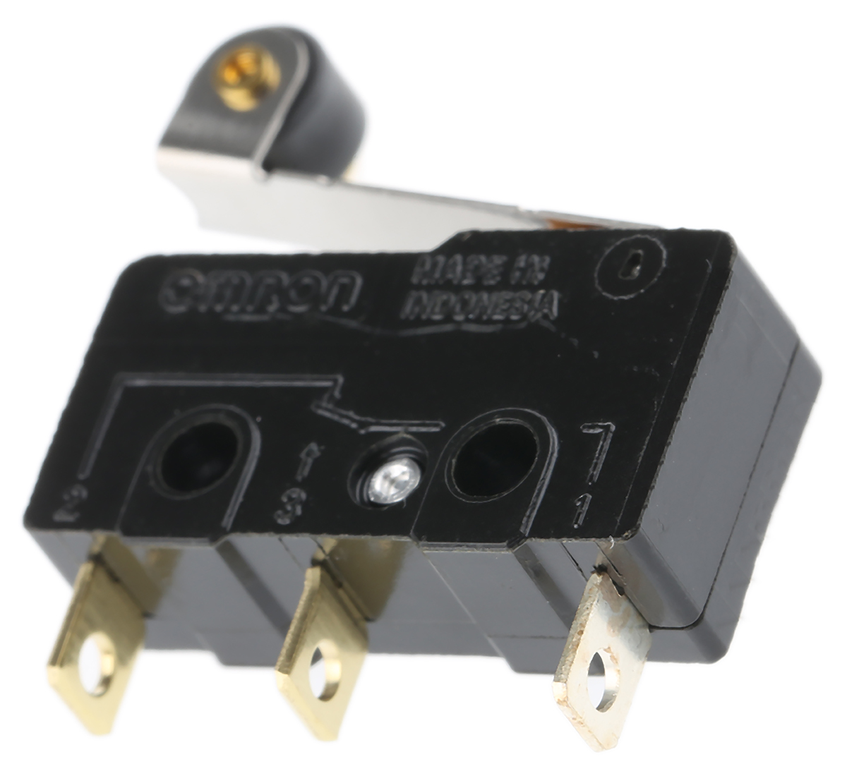 Omron Roller Lever Micro Switch, Solder Terminal, 100 mA @ 30 V dc, SPDT, IP40