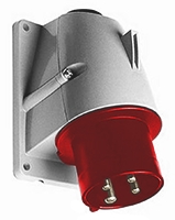 Amphenol Industrial, CMA IP44 Yellow Panel Mount 2P + E Right Angle Industrial Power Plug, Rated At 16A, 110 V